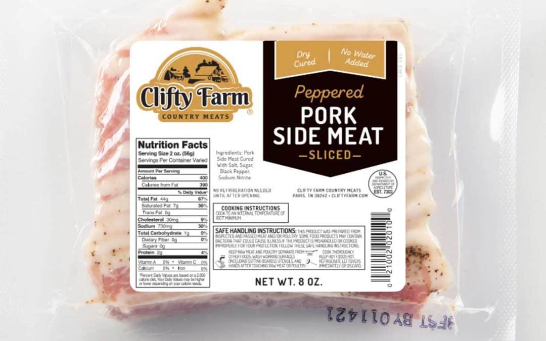 Peppered Pork Side Meat Sliced – 8 oz.