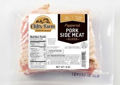 Peppered Pork Side Meat Sliced – 8 oz.